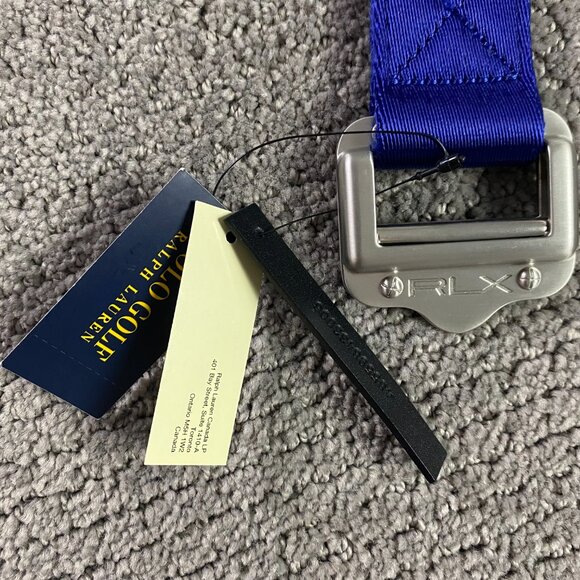 RLX Ralph Lauren Belt Men's Medium Web Nylon Golf Expedition Royal Blue NWT - Picture 3 of 11